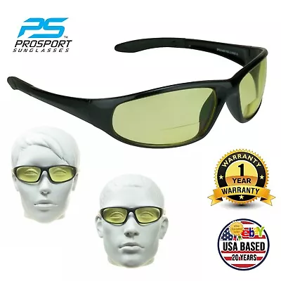 Z87 Safety Yellow Lens Night Vision Bifocal Reader Glasses Driving Computer • $31.99