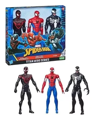 3x Hasbro Marvel 12   Heros Miles Morales Venom Age 4+ Spider Man Toys Figurines • £29