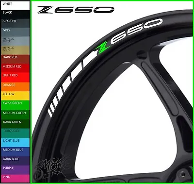 12 X Z650 Wheel Rim Decals Stickers - 20 Colors Available - Z 650 Performance • £12.98