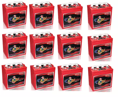 12x U.S. 8V 170Ah Group GC8 Flooded Deep Cycle Batteries For Electric Golf Carts • $2339.88