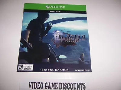 Final Fantasy XV DEMO Token DLC Code For Xbox One XB1 - Full Game Not Included • $7.99