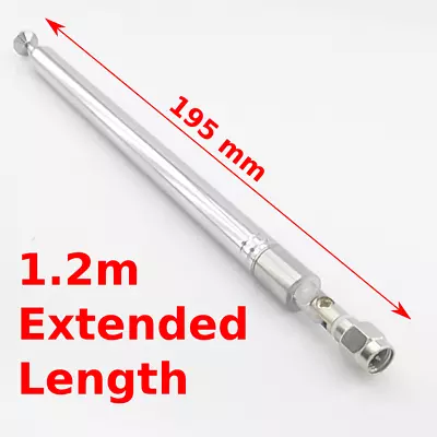 £9.99 • Buy 1.2m SMA Telescopic Antenna Aerial Ideal For RTL-SDR SDRPlay FunCube HackRF