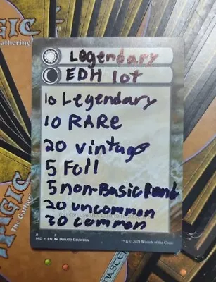 EDH Commander 100 Card Lot Pack Magic The Gathering MTG 10 LEGENDARY W/ VINTAGE  • $19.95