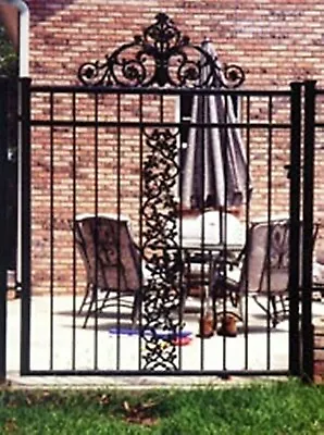 Ornamental Steel Iron Garden Walk Entry Gate 4 Ft WD  Security Yard  Residential • $995