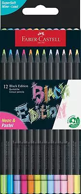 Faber-Castell Black Edition - Neon And Pastel - Pack Of 12 • $9.85