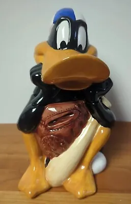 Vintage 1993 Warner Brothers Looney Tunes Daffy Duck Baseball Ceramic Cookie Jar • $20