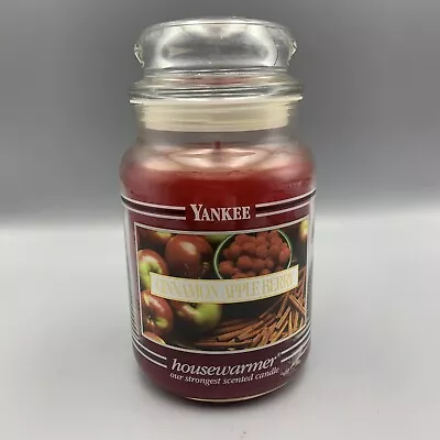 Yankee Candle 22oz Cinnamon Apple Berry Black Band ￼NEW • £47.50