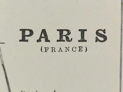 Vintage 1900 PARIS FRANCE Map 22 X14  ~ Old Antique Original NOTRE DAME LOUVRE • $64.04
