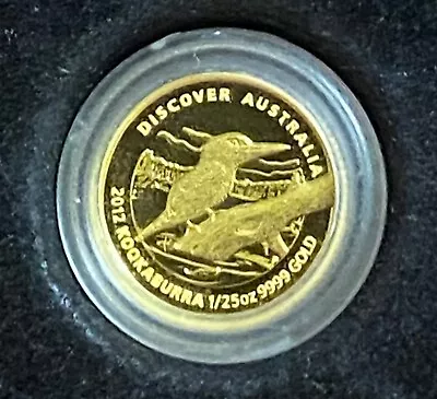 AUSTRALIA 2012 PROOF GOLD 1/25th OZ. KOOKABURRA ~DISCOVER AUSTRALIA~WITH BOX • $99.99