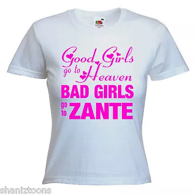 Bad Girls Zante Hen Party Ladies Lady Fit T Shirt 13 Colours Size 6 - 16  • £9.49