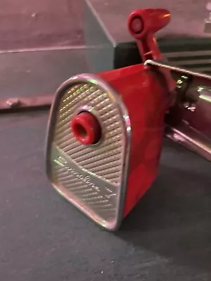 Vintage Swingline V Pencil Sharpener Red And Chrome Multi Position Mount • $12