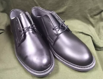 Men's Black High Gloss Military Uniform Dress Shoes • $22.95