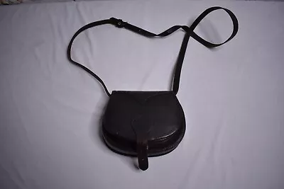 VTG 90s Inca Sun Western Dark Tooled Leather Shoulder Small Purse Distressed • $7.99