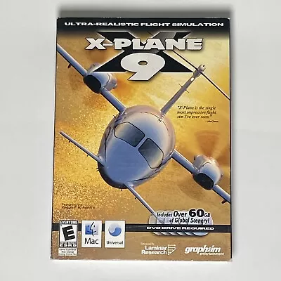 X-Plane 9 (Mac 2008) Flight Simulator Complete 6 Disc Set Manual And Case CIB • $10