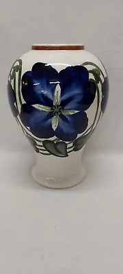 ALUMINIA FAJANCE TENERA Copenhagen Denmark Hand Painted 7  Vase  201/394 • $29.96