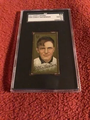 Christy Mathewson T-205 Gold Border  SGC 55 VG/EX+ Sweet Caporal • $4000