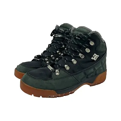 Dc Shoes Pure High Top Boot Shoes Green Outdoor Winter Hiking Leather Sz 11 • $38