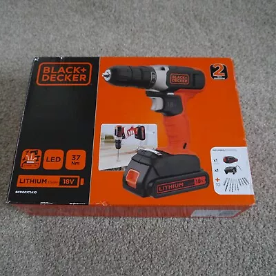 £20 • Buy BLACK+DECKER 18V Drill Driver With Battery And Accessories