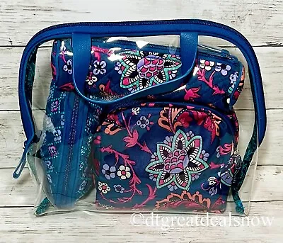 Vera Bradley Cosmetic Set Dragon Fruit Floral 4 Pc Set P1 NWT • $41.98