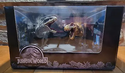 Jurassic World Limited Ed T-REX + INDOMINUS REX (Statues Only) Bookends COA • $49.99