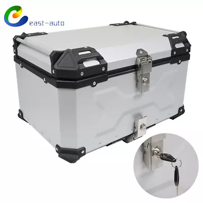 Waterproof  Motorcycle 65L Trunk Tour Tail Box Luggage Storage Aluminum Top Case • $150.98