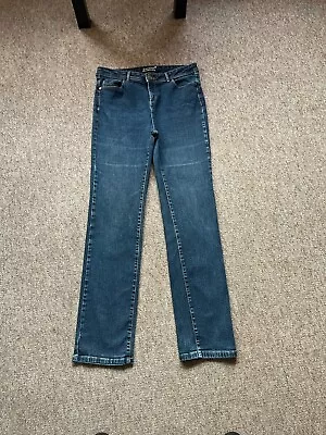 Per Una M&S Straight Leg Jeans With Stretch In Indigo Size 14 Long   W32  L31.5 • £5.99