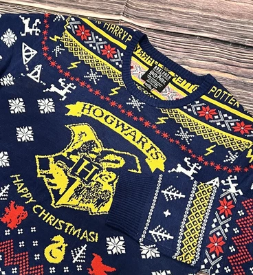 $39.99 • Buy Harry Potter Hogwarts Happy Christmas Ugly Holiday Knit Sweater Box Lunch Large