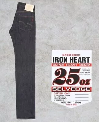 IRON HEART 666-XHS 25oz Selvedge Denim Slim Straight Made In JAPAN Cotton New • $550.98