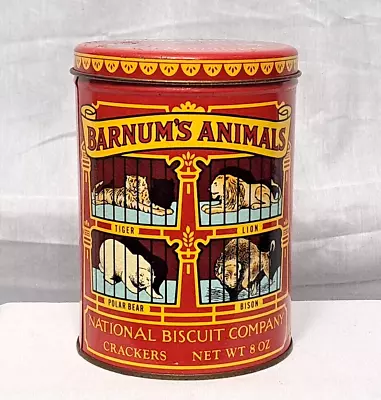 Vintage 1979 Nabisco Barnum's Animals Cracker Tin Can 1914 Design Replica Nice • $22