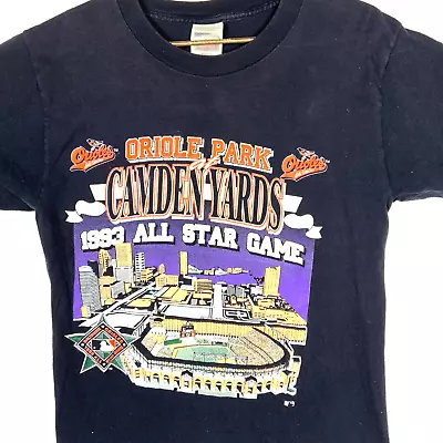Vintage Baltimore Orioles T-shirt Medium 1993  Camden Park All Star Game Mlb • $33.99
