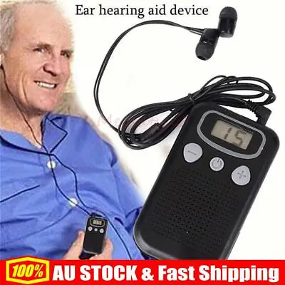 Pocket Hearing Aid Device Booster Adjustable Sound Voice Amplifier Ear Enhancer • $16.14