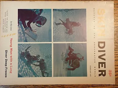 1957 February Skin Diver Magazine Vintage Scuba • $35