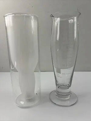 Unique Beer Glass Set Science Beaker & Upside Down Double Wall Pilsner Drinking • £28.50