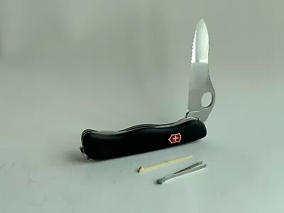 Victorinox Swiss Army One-Hand Sentinel Pocket Knife Black • $55