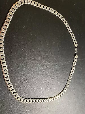 Mens Heavy Sterling Silver Necklace Used • $50