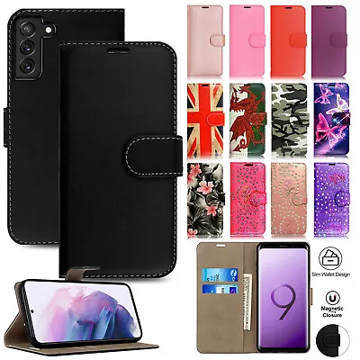 £3.95 • Buy Leather Case For Samsung S23 S22 S20 S21 S10 S9 S8 Phone Wallet Flip Stand Cover