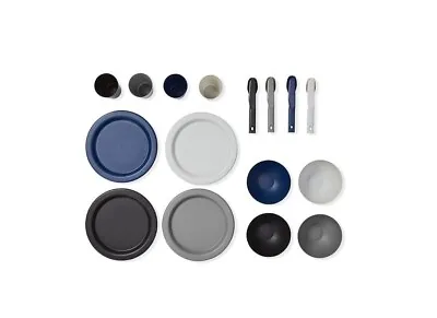 $15.97 • Buy 24 Piece Plastic Dinner Set 4 X Dinner Plates 4 X Cups 4 X Bowls And 4 X Cutlery