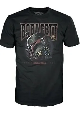 Funko Pop Tees Star Wars The Mandalorian Boba Fett Black XL T-Shirt New Sealed • $9.95
