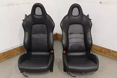 00-03 Honda S2000 AP1 Pair LH & RH Leather Bucket Seats Set (Black) Mild Wear • $1000