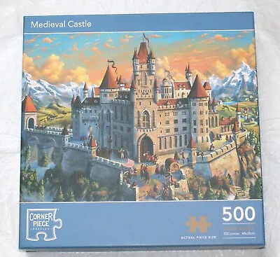 Corner Piece 500 Piece Jigsaw Puzzle Medieval Castle - Complete  • £3.49