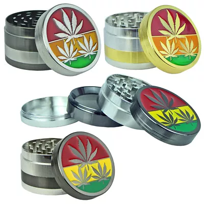 Rasta Reggae Herb Crusher 50mm 4 Piece Kitchen Spice Grinder • £8.95