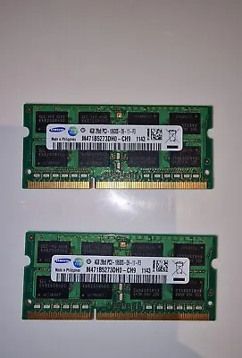 8gb 2x4gb Ddr3 Pc3 10600s Upgrade Laptop Ram Kit   • £9.99