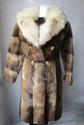 Women's Sz 2 XXS Vintage Real Muskrat Fur Coat Fox Fur MINT++ 🔥 • $240