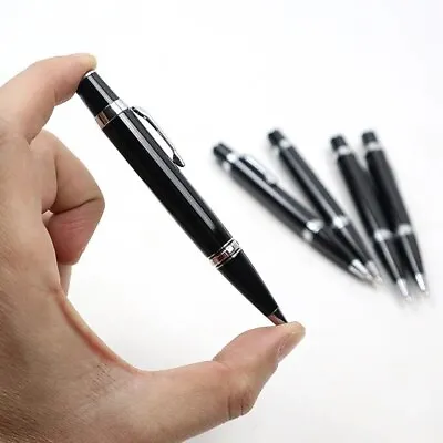 Luxury Short Ballpoint Pen Mini Metal Pen And 3 Refills 0.7mm Black And Blue Ink • $10.59