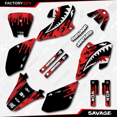 Red Savage Camo Racing Graphics Kit Fits Honda 2001-2004 XR80 XR 80 01-04 • $44.99