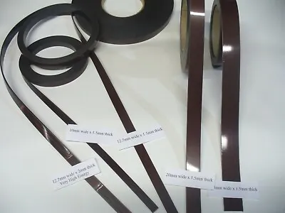 Magnetic Self Adhesive Tape. 10 12.7. 20 25mm Widths & 2 Different Strengths • £3.25