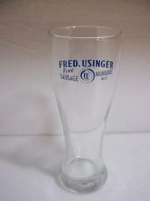 Vintage Fred Usinger Fine Sausage Beer Glass Milwaukee Wisconsin 8.5  • $39.99