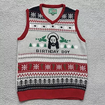 Ugly Christmas Sweater Vest Men's Large Birthday Boy Style: SYP6-6030VAMZ MGCF • $31.90