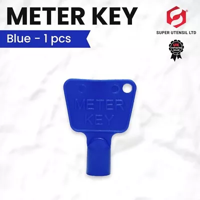 £2.25 • Buy Blue Plastic Gas Meter Box Key - Single Meter Key Cupboard Cabinet Triangle DIY