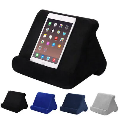 UK IPad Laptop Holder Tablet Multi-Angle Soft Pillow Lap Stand Phone Cushion • £8.99